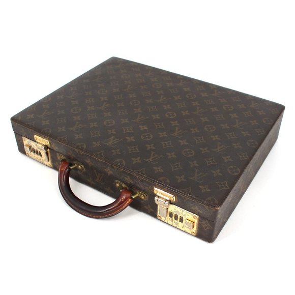 Louis Vuitton Other - Louis Vuitton Attache Briefcase Trunk Brown Tan Leather LV Monogram President